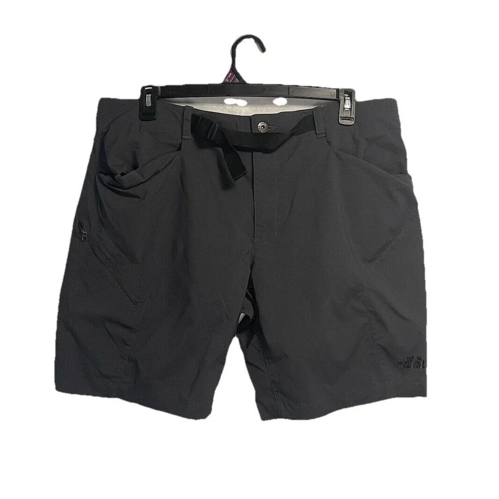 The North Face Shorts Men 40 Hiking Nylon Belted Grey 9.5